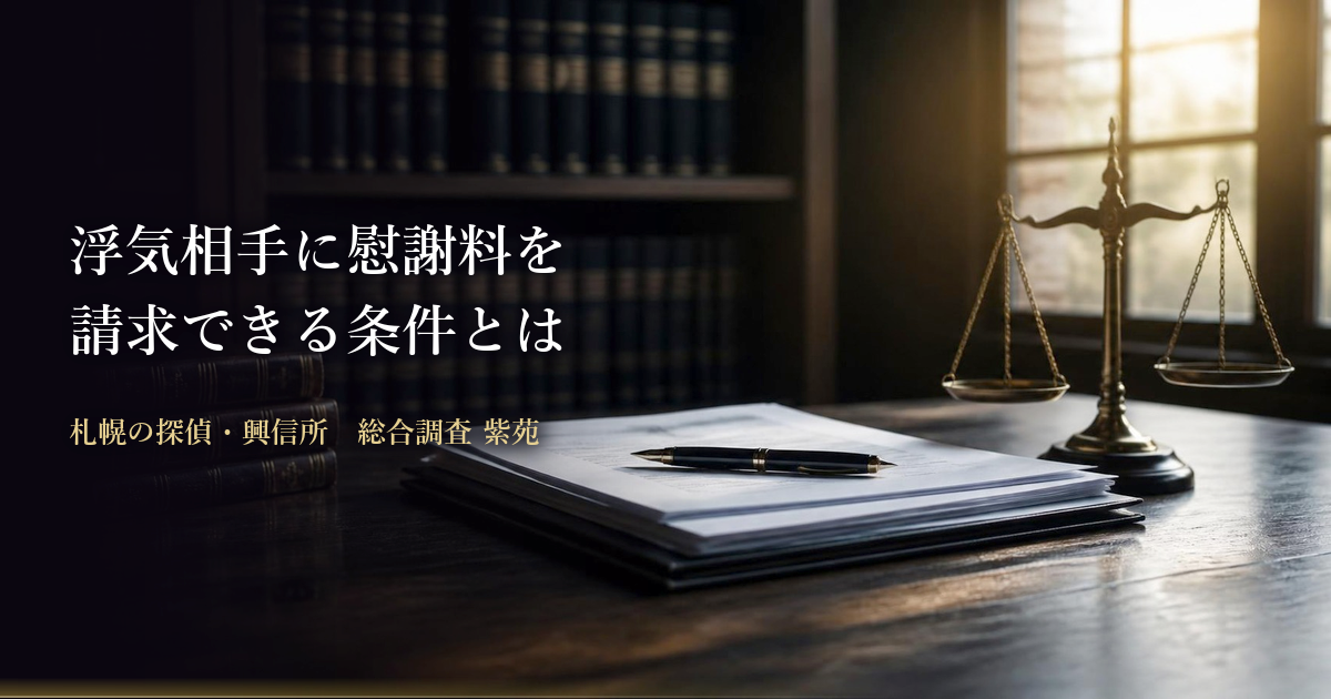 浮気相手に慰謝料を請求できる条件とは