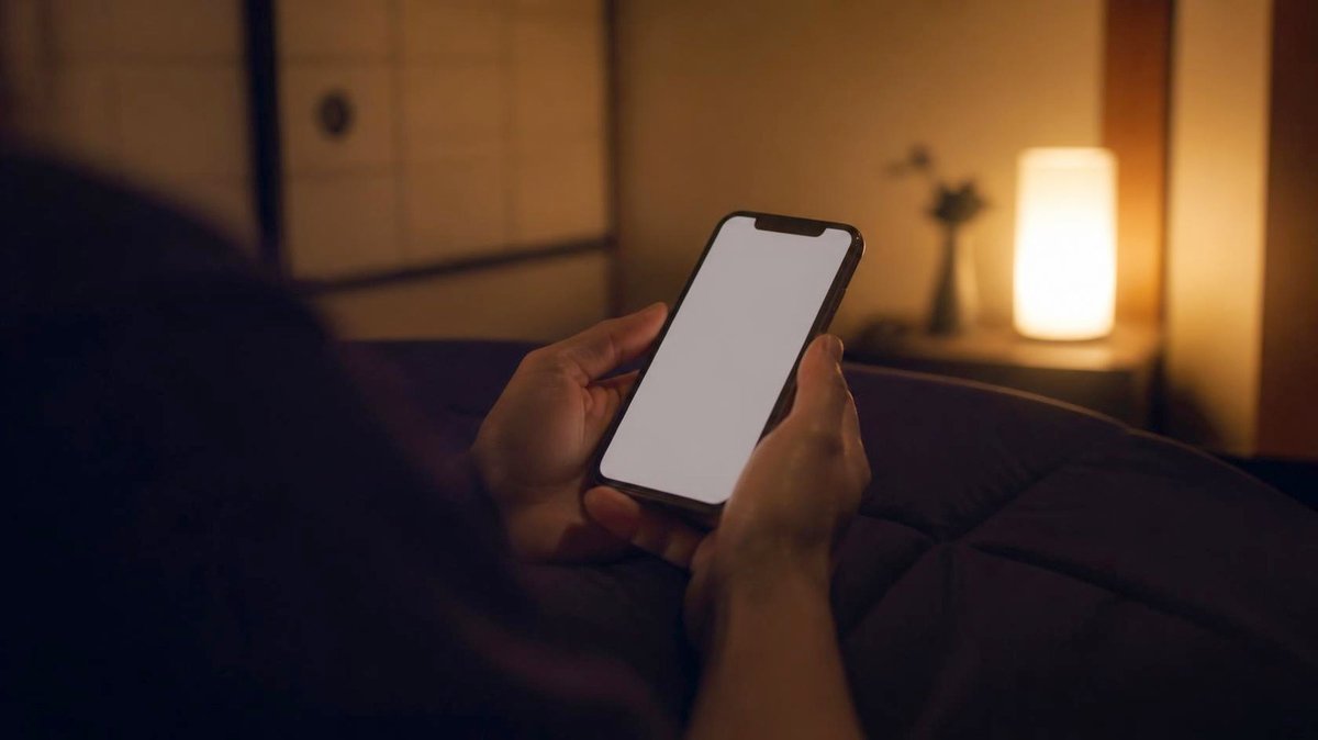 人探しの呼びかけを考えながら、スマートフォンを手にする手元